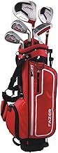 Junior J TEK Kids Golf Package Set with Oversize Driver, Irons, Putter, Bag & Headcovers - Lightweight Graphite Shafts, Soft Grips - Kids Starter Golf Clubs