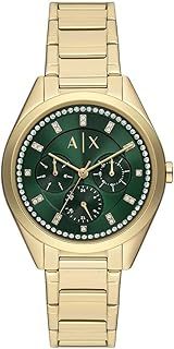 Armani Exchange Watch for Women, Chronograph Movement and 38mm Case Size with Stainless Steel, Leather or Silicone Strap