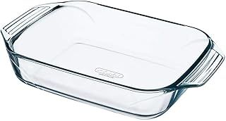 Pyrex Optimum Glass Rectangular Roaster High Resistance Easy Grip 35x23 Cm, 2.9L