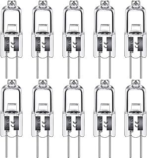 G4 Halogen Light Bulbs 20W 12V Clear Capsule 2 Pin Lamp Bulb Halogen Pin Base Warm White Dimmable 10 Pack