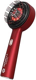 SERENIVA ScalpEase Electric Scalp Massager with Red Light Therapy | Hair Oil Applicator & Hair Growth Brush | Microcurrent Technology, 3 Massage Modes, & 6ML Oil Dispenser (Red)