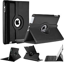 Rotating Case for iPad 2/ iPad 3/ iPad 4 (Old Model) 9.7'' - 360° Rotation Shockproof PU Leather Book Flip Folio Protection Cover With Auto Sleep/Wake (Black)