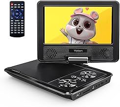 9.5" Portable DVD Player with 7.5" HD Swivel Screen for Car and Kids, 4-6 Hours Working time with Built-in Battery, Headphone/AV-IN/AV-OUT/USB/SD Card [Not Support Blu-ray]
