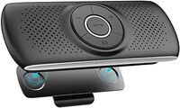 AGPTEK Hands Free Car Phone Kit Bluetooth 5.0 Car Speaker for GPS Music with TF Card Slot, Siri Google Assistant Support, Wireless in Car Visor Speakerphone Kits for Android & iOS Phone