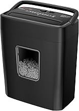 8-Sheet Cross Cut Paper Shredder, Credit Cards/Mail/Staples/Clips Shredder for Home Use with 16 Litres Bin (C261-C)