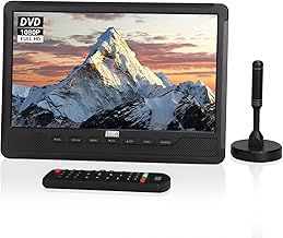 August DA383 10” Portable Handheld TV With Built-In DVD Player - Freeview HD TV Recording DVB-T2 With Rechargeable Battery, CD/DVD/USB/SD Card, HDMI, AV - Aux Out Perfect for Caravan Travel and Home