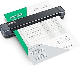 Plustek S410 Plus - Small USB Portable Sheet-Fed A4 Document Scanner for Windows 7 / 8 / 10 / 11 , OCR Software Include