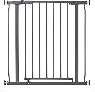 Dreambaby Ava Baby Safety Gate - Pressure Mounted Security Gate - Fits Opening from 75-81 cm Wide & 75cm Tall - with Double Locking Mechanism Feature - Charcoal - Model G2096BB