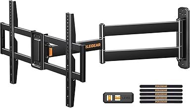 TV Wall Bracket with 822 mm Long Arm for 32-75 Inch TVs, Long Reach TV Bracket with Swivelling Articulated Arm 180° Rotatable Corner Wall Mount, Max VESA 600 x 400 mm up to 45 kg