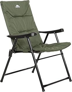 Trespass Folding Deck Chair Padded Camping Garden Fishing Steel Frame Foam Padded Seat Folding Chair Garden Chair 93x60x60cm Paddy