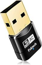Wifi Dongle, AC600 802.11ac Dual Band 5GHz Mini Wireless Network USB Wifi Adapter for PC Desktop Laptop, Support Windows 11/10/8/7/Vista/XP, Mac Os X 10.9-10.15