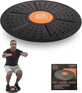 Phoenix Fitness Body Balance Board - Non-Slip Round Wobble Board - 36cm Training Balance Board Perfect for Core Strength, Balance, Rehabilitation, Stability, Physio Therapy and Coordination