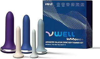 VWELL Inmotion Advanced Dilator Exerciser Trainer Set Pelvic Floor Muscle Inmotion Technology Active Pellets for Her Woman (Advanced 5 Kit System)