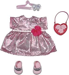Baby Annabell Deluxe Glamour Outfit 43cm - Sparkly, Party Clothes - Easy for Small Hands, Creative Play Promotes Empathy & Social Skills, for Toddlers 3 Years & Up - Includes Dress, Shoes & More