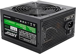 JUSTOP 500W ATX PC Power Supply PSU With 12CM Quiet Fan And 3 x SATA / 24-PIN / 4+4-PIN 12V / 2 x MOLEX / 1 x Floppy
