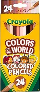 CRAYOLA Colours of the World Pencils - Assorted Colours (Pack of 24) | Colours That Represent Skin Tones from Around the World | Ideal for Kids Aged 3+