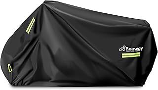 BEEWAY Motorbike Cover, Waterproof Motorcycle Cover Outdoor Indoor for Moped Scooter Motocross - Heavy Duty 420D Oxford Sun Rain UV Dust Protective Covering, XXL 245 x 105 x 125 cm