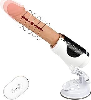 Thrusting Realistic Dildo Vibrator with Strong Suction Cup, Anal Prostate Play Adult Sex Toys G spot for Women, Stimulator Massive Anal Dildos for Gay Men Women Couples Quiet & Soft Classic