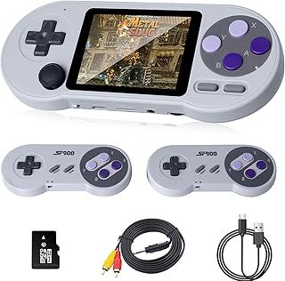 Handheld Games Consoles, Portable Mini Handheld Gaming, Retro Games Console, Built-In 7 Emulators, 3 Inch Lcd Screen, Psp Console with 2 Gamepads, Handheld Console Support Tv Out & Two Players