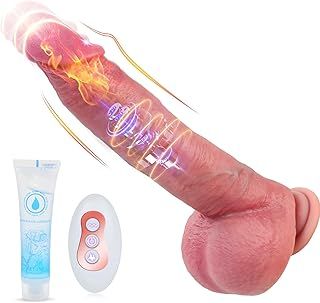 8.5'' Realistic Dildo Thrusting Vibrator Sex Toy - Remote Control Adult Sex Toy with 6 Vibrating & 3 Thrusting & Heating Modes, Suction Cup Dildo Anal Toy G-Spot Dildo, Sex Toy for Men Women Couples