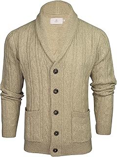 Xact Mens Cable Shawl Neck Cardigan