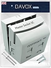 DAVOX BT Openreach NTE5C MK2 Master Telephone socket + MK4 Faceplate + Back Box - Combination Socket for Fibre Broadband + Filtered Telephone Main Line BT431a for Phone RJ11/RJ45 Data