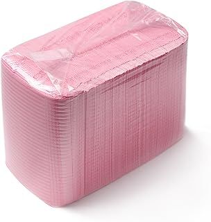 Miaija 20 Pieces Pink Nail Art Table Mats Waterproof Nail Tips Art Table Towels Foldable Salon Practice Manicure Paper Anti-Dirty Table Pad