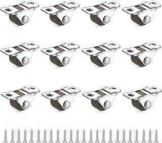12 Pack Mini Caster Wheels, 0.5 Inch Rubber Rolling Wheels Low Profile Castors for Furniture with Steel Top Plate Silent Castor Wheel for Small Appliances Carts Luggage