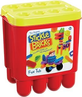 Stickle Bricks Fun Tub - Inspire Creativity and Motor Skills, Safe and Durable Construction Toy, Versatile Play Possibilities, Convenient Storage, Suitable for Ages 18 Months and above