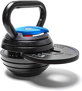 BRAINGAIN 18kg Adjustable Kettlebell 7-in-1 (Easy Safe Locking Mechanism) Home Fitness Gym Equipment…