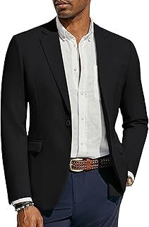 PaulJones Men's Casual Blazers One Button Lightweight Breathable Sport Coat Summer Suits Jacket