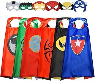 Hero-Themed Costume Kids, Capes & Masks Dress-Up Kit for Birthday Parties & Role Play, Toys & Gift for Boys Girls Age 3+