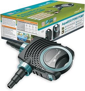 AllPondSolutions 14000 L/H Pond Pump | Energy Efficient Eco Water Fish Pump Submersible - Garden Waterfall Filter Pump 6-8mm Solids Handling - AquaECO-14000