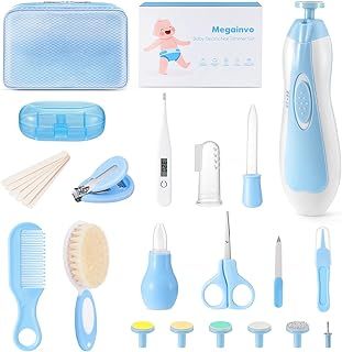Megainvo Baby Grooming Kit Newborn, 24 in 1 Baby Healthcare Kit, Baby Nail File Electric, Baby Nail File Cilppers, Baby Nail Scissors, Newborn Nursery Health Care Kit, Portable Baby Safety Care Set