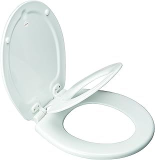 BEMIS Next Step Family Toilet Seat - Soft Close Toilet Seat with Child Seat Built in, Detachable & Easy Clean. Potty Training Toilet Seat for Toddlers & Adults - Oval, White.