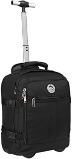 Cabin Max 40x30x20 Cabin Bag with Wheels Underseat Backpack Suitable for Wizz Air, Easyjet (Metz 24L Carry On Luggage, Black)