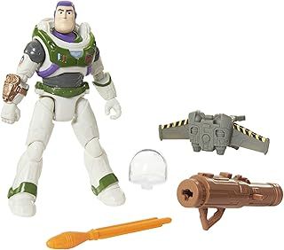 Buzz Lightyear Disney Pixar Lightyear Mission Equipped Buzz Lightyear Action Figure 5 Inch with Jetpack, Blaster, 10 Movable Joints Authentic Detail, Gift 4 Years & Up, HHJ86