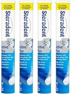 Active Plus Denture Cleaning Tablets 30 (Pack of 4 Total 120 Tablets)