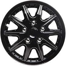 TopTech Revolution 15 Inch Wheel Trim Set Gloss Black Set of 4 Hub Caps Covers