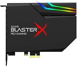 CREATIVE Sound Blaster PCIe Gaming Sound Card and DAC with Dolby Digital and DTS, Xamp Discrete Headphone Bi-amp, Up to 122dB SNR, RGB Lighting System, SB1740, Black