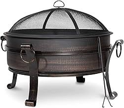 30" Deluxe 2-in-1 Outdoor Fire Pit & Coffee Table, Antique Bronze Effect - DG42