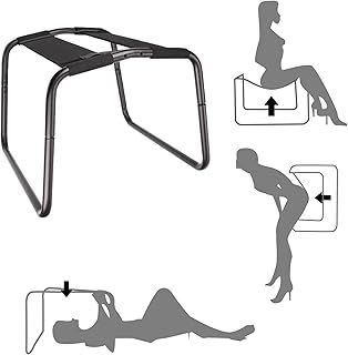 Sex Position Enhancer Chair Sex Furniture Positions Bouncing Mount Stools for Bedroom Bathroom Weightless Love Position Aids Elastic Bouncer Chair Seat Novelty Toy for Couples Adult Riding Games Black
