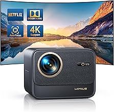 Projector【Official Netflix & Dolby Audio】26000 Lumen Auto Focus & Keystone Smart Projectors, WiFi6 Bluetooth FHD 1080P Portable Projector 4K Support 60Hz Fully Sealed 50% Zoom for Home Cinema, Outdoor