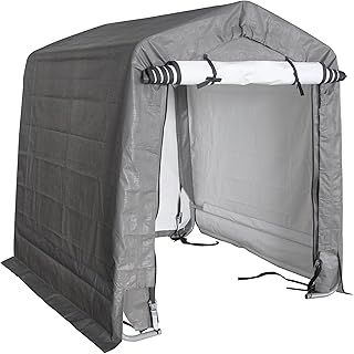 BillyOh Flexi Pop Fabric Bike Shed - 6x6 ft Garden Storage Shed for Motorbikes, Garden Tools - UV Resistant, Weatherproof PVC with Roll-Up Door, Anchoring Kit & Apex Roof - Portable Garage Bike Tent