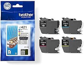 Brother LC-421BK/LC-421C/LC-421M/LC-421Y Inkjet Cartridges, Black/Cyan/Magenta/Yellow, Multi-Pack, includes 4 x Inkjet Cartridges, Brother Genuine Supplies