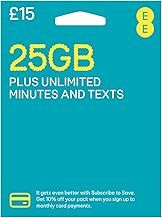 EE Pay As You Go SIM Card UK PREPAID PAYG £15 Bundle 25GB + (50GB FREE DATA every month for 6 months with regular top ups (Promotion request deadline of 07.10.2025)