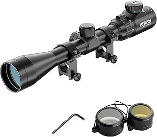 Afranti Rifle Scope with Picatinny Rail Mount and Covers for Hunting