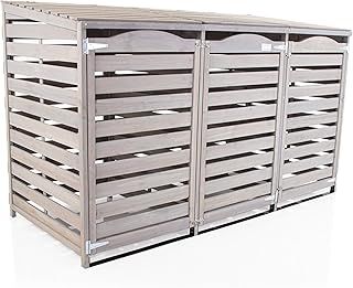 Wheelie Bin Storage Unit Garden Universe Outdoor Storage In Grey WBS01-GREY