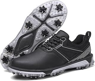 KESCOO Waterproof Golf Shoes Men Professional Spiked Golf Footwear Lightweight Outdoor Comfortable Golf Training Sneakers