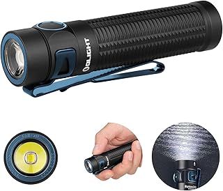 OLIGHT Baton3 Pro 1500 LM EDC Rechargeable LED Torch,High Lumens Pocket Flashlight for Outdoors,Indoors and Emergency (Cool White (5700K~6700K), Black)